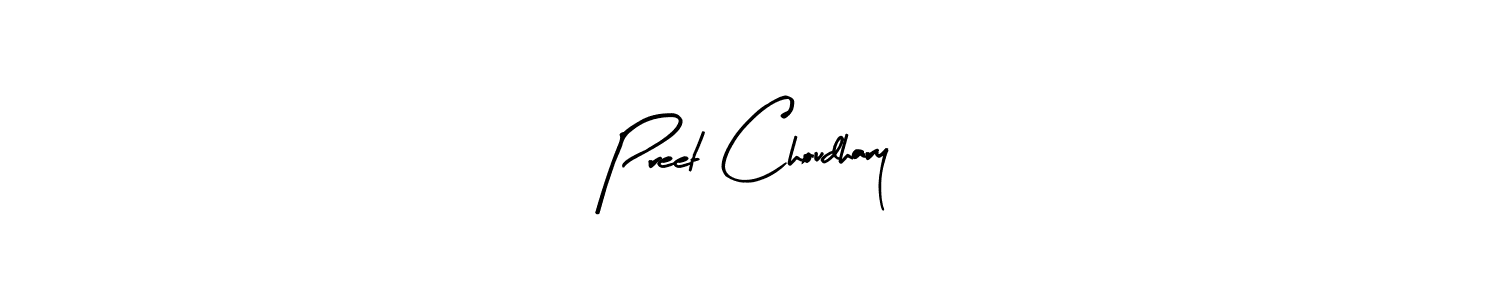 Create a beautiful signature design for name Preet Choudhary. With this signature (Arty Signature) fonts, you can make a handwritten signature for free. Preet Choudhary signature style 8 images and pictures png