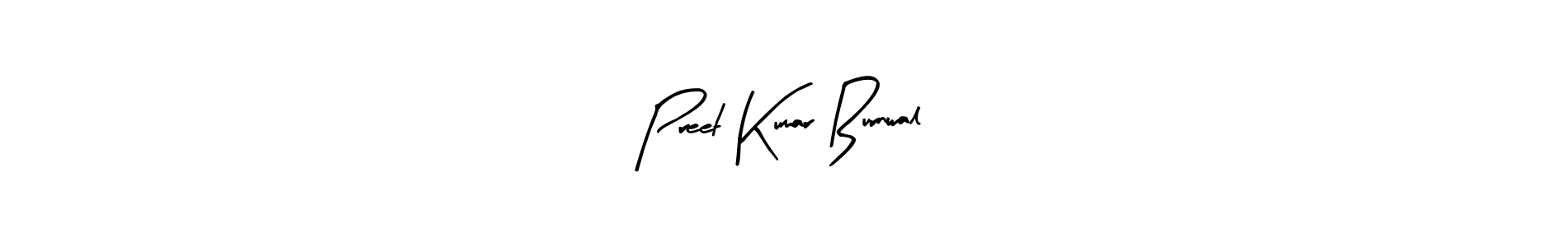 Make a beautiful signature design for name Preet Kumar Burnwal. Use this online signature maker to create a handwritten signature for free. Preet Kumar Burnwal signature style 8 images and pictures png