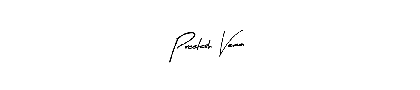 Use a signature maker to create a handwritten signature online. With this signature software, you can design (Arty Signature) your own signature for name Preetesh Verma. Preetesh Verma signature style 8 images and pictures png