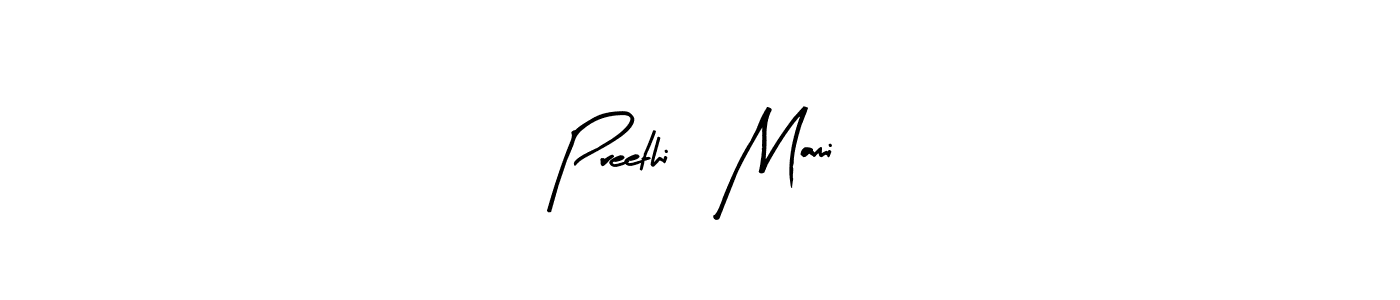 Preethi   Mami stylish signature style. Best Handwritten Sign (Arty Signature) for my name. Handwritten Signature Collection Ideas for my name Preethi   Mami. Preethi   Mami signature style 8 images and pictures png