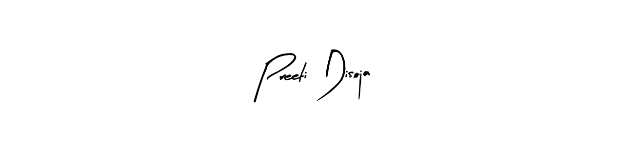 Create a beautiful signature design for name Preeti Disoja. With this signature (Arty Signature) fonts, you can make a handwritten signature for free. Preeti Disoja signature style 8 images and pictures png