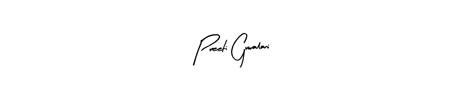 Design your own signature with our free online signature maker. With this signature software, you can create a handwritten (Arty Signature) signature for name Preeti Guwalani. Preeti Guwalani signature style 8 images and pictures png