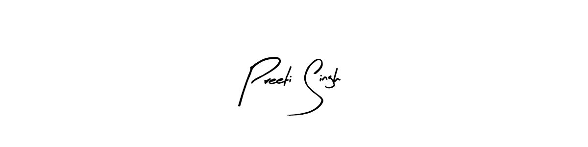 How to make Preeti Singh name signature. Use Arty Signature style for creating short signs online. This is the latest handwritten sign. Preeti Singh signature style 8 images and pictures png