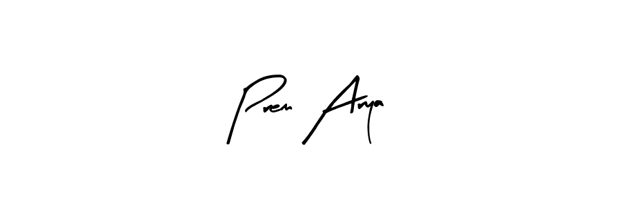 Use a signature maker to create a handwritten signature online. With this signature software, you can design (Arty Signature) your own signature for name Prem Arya. Prem Arya signature style 8 images and pictures png