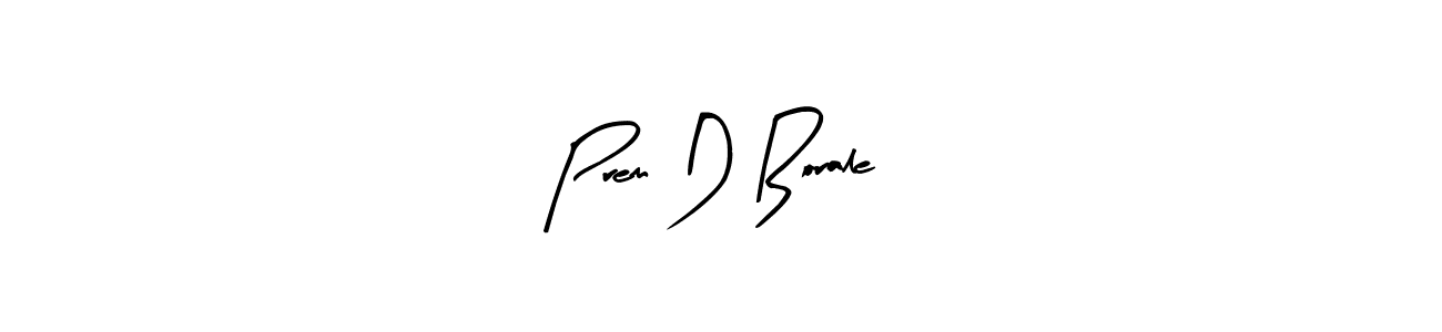 How to make Prem D Borale name signature. Use Arty Signature style for creating short signs online. This is the latest handwritten sign. Prem D Borale signature style 8 images and pictures png