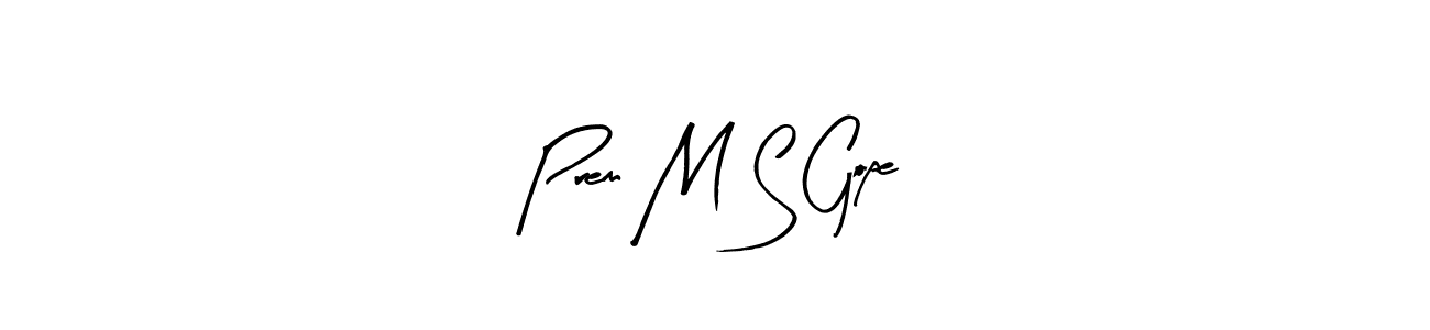 Use a signature maker to create a handwritten signature online. With this signature software, you can design (Arty Signature) your own signature for name Prem M S Gope. Prem M S Gope signature style 8 images and pictures png