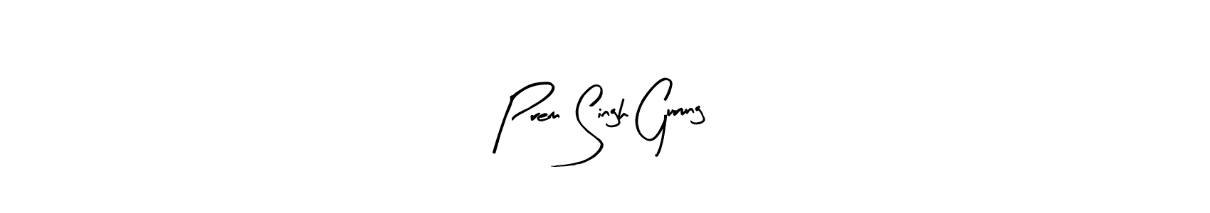 Design your own signature with our free online signature maker. With this signature software, you can create a handwritten (Arty Signature) signature for name Prem Singh Gurung. Prem Singh Gurung signature style 8 images and pictures png