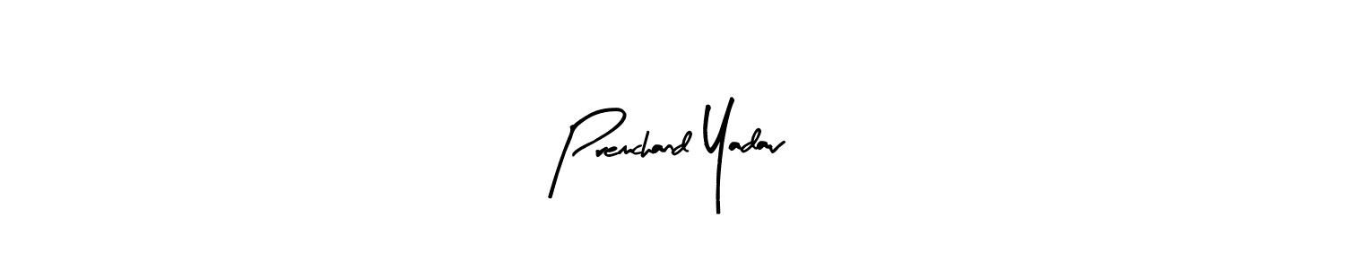 The best way (Arty Signature) to make a short signature is to pick only two or three words in your name. The name Premchand Yadav include a total of six letters. For converting this name. Premchand Yadav signature style 8 images and pictures png