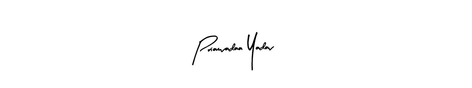 Make a beautiful signature design for name Priamvadaa Yadav. With this signature (Arty Signature) style, you can create a handwritten signature for free. Priamvadaa Yadav signature style 8 images and pictures png