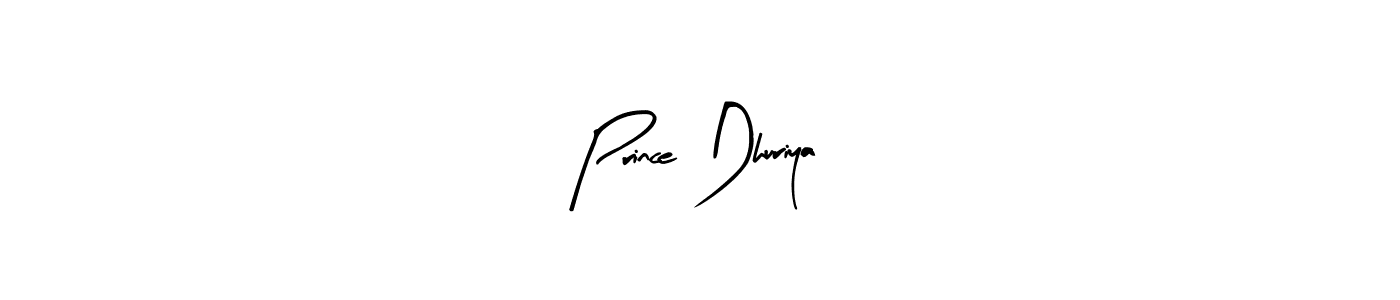 Similarly Arty Signature is the best handwritten signature design. Signature creator online .You can use it as an online autograph creator for name Prince Dhuriya. Prince Dhuriya signature style 8 images and pictures png