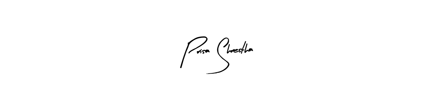 How to make Prisa Shrestha name signature. Use Arty Signature style for creating short signs online. This is the latest handwritten sign. Prisa Shrestha signature style 8 images and pictures png