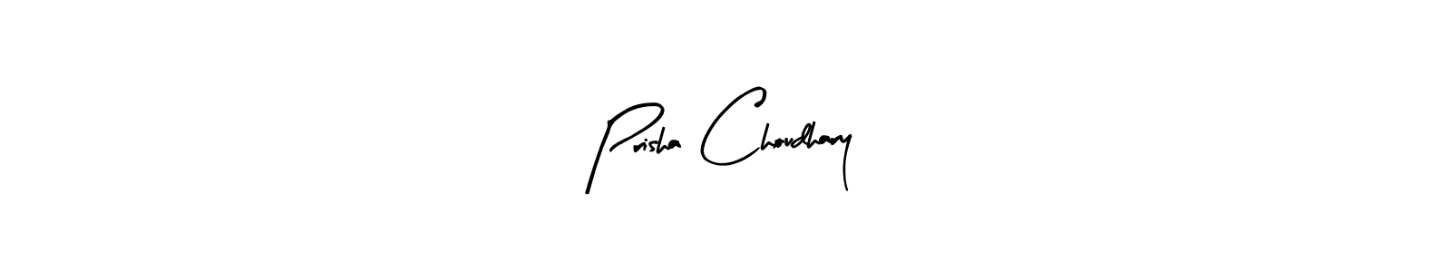 The best way (Arty Signature) to make a short signature is to pick only two or three words in your name. The name Prisha Choudhary include a total of six letters. For converting this name. Prisha Choudhary signature style 8 images and pictures png