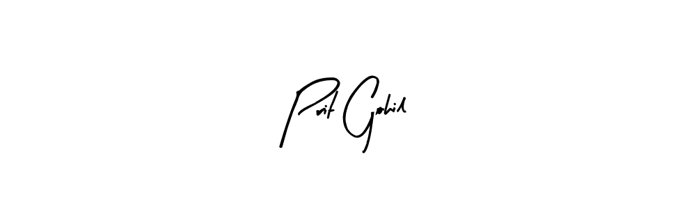 Arty Signature is a professional signature style that is perfect for those who want to add a touch of class to their signature. It is also a great choice for those who want to make their signature more unique. Get Prit Gohil name to fancy signature for free. Prit Gohil signature style 8 images and pictures png