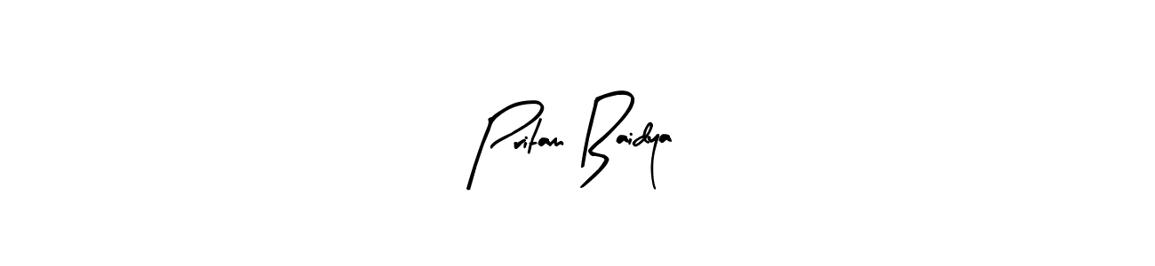 You should practise on your own different ways (Arty Signature) to write your name (Pritam Baidya) in signature. don't let someone else do it for you. Pritam Baidya signature style 8 images and pictures png