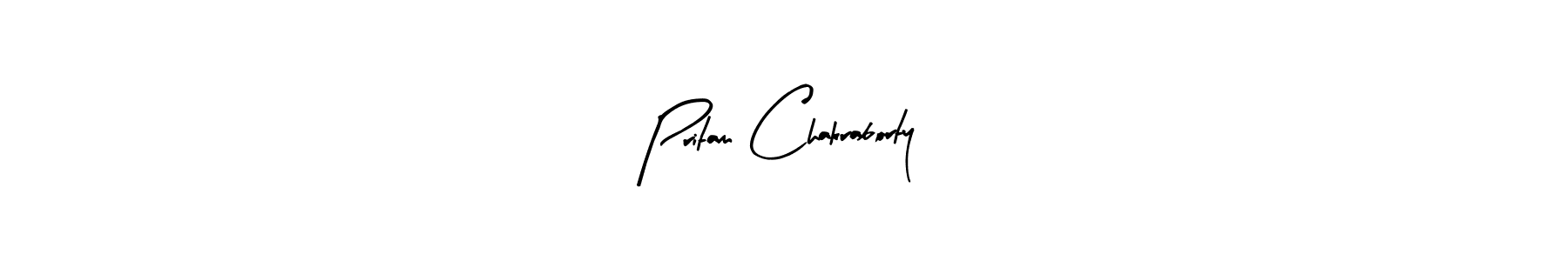 Pritam Chakraborty stylish signature style. Best Handwritten Sign (Arty Signature) for my name. Handwritten Signature Collection Ideas for my name Pritam Chakraborty. Pritam Chakraborty signature style 8 images and pictures png