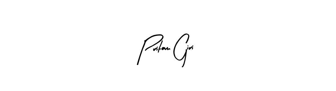 Arty Signature is a professional signature style that is perfect for those who want to add a touch of class to their signature. It is also a great choice for those who want to make their signature more unique. Get Pritam Giri name to fancy signature for free. Pritam Giri signature style 8 images and pictures png