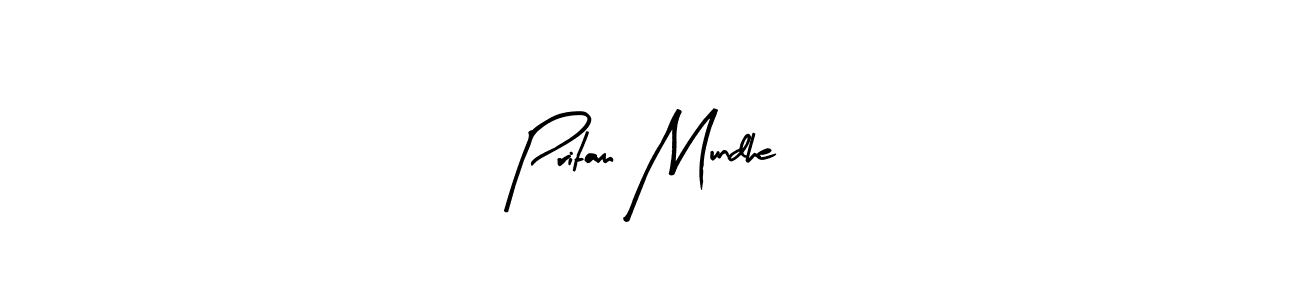 Make a beautiful signature design for name Pritam Mundhe. With this signature (Arty Signature) style, you can create a handwritten signature for free. Pritam Mundhe signature style 8 images and pictures png