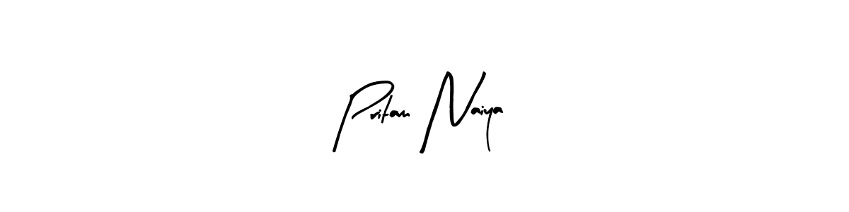 Create a beautiful signature design for name Pritam Naiya. With this signature (Arty Signature) fonts, you can make a handwritten signature for free. Pritam Naiya signature style 8 images and pictures png