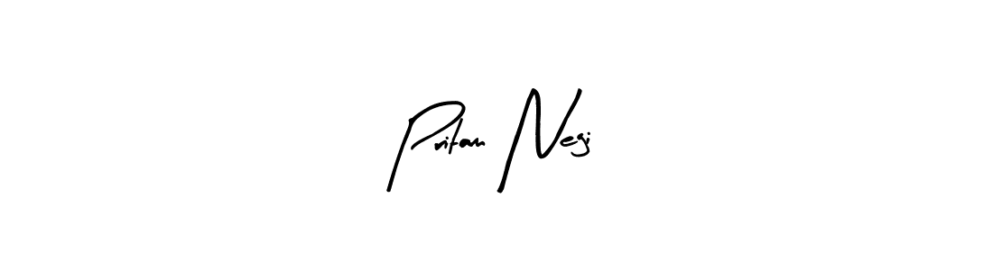 Make a beautiful signature design for name Pritam Negi. With this signature (Arty Signature) style, you can create a handwritten signature for free. Pritam Negi signature style 8 images and pictures png