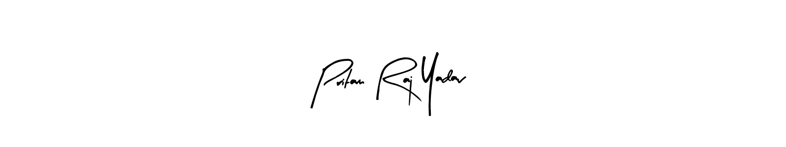 How to make Pritam Raj Yadav name signature. Use Arty Signature style for creating short signs online. This is the latest handwritten sign. Pritam Raj Yadav signature style 8 images and pictures png