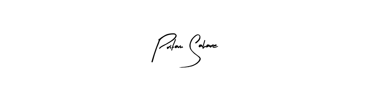 Pritam Sahare stylish signature style. Best Handwritten Sign (Arty Signature) for my name. Handwritten Signature Collection Ideas for my name Pritam Sahare. Pritam Sahare signature style 8 images and pictures png