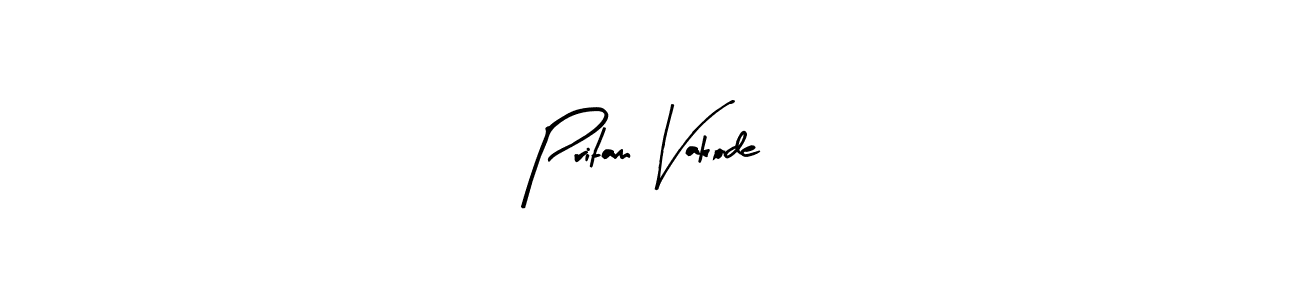 Similarly Arty Signature is the best handwritten signature design. Signature creator online .You can use it as an online autograph creator for name Pritam Vakode. Pritam Vakode signature style 8 images and pictures png