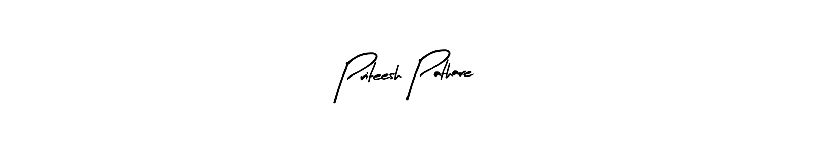 How to make Priteesh Pathare name signature. Use Arty Signature style for creating short signs online. This is the latest handwritten sign. Priteesh Pathare signature style 8 images and pictures png