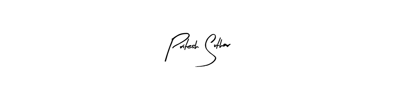 Pritesh Suthar stylish signature style. Best Handwritten Sign (Arty Signature) for my name. Handwritten Signature Collection Ideas for my name Pritesh Suthar. Pritesh Suthar signature style 8 images and pictures png