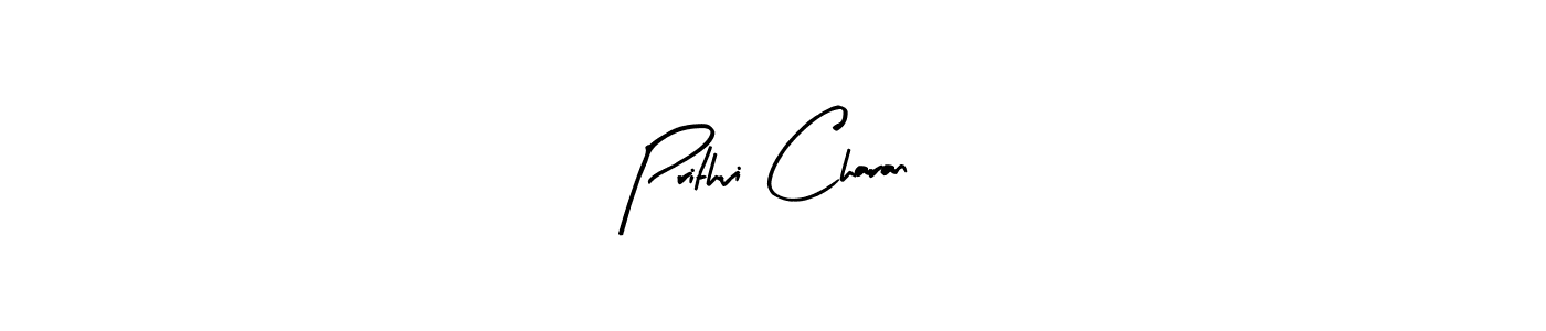 Arty Signature is a professional signature style that is perfect for those who want to add a touch of class to their signature. It is also a great choice for those who want to make their signature more unique. Get Prithvi Charan name to fancy signature for free. Prithvi Charan signature style 8 images and pictures png
