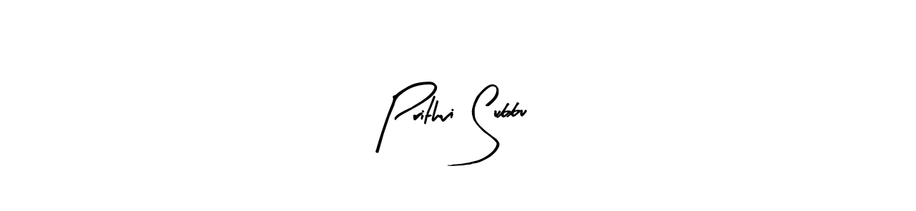 Also You can easily find your signature by using the search form. We will create Prithvi Subbu name handwritten signature images for you free of cost using Arty Signature sign style. Prithvi Subbu signature style 8 images and pictures png
