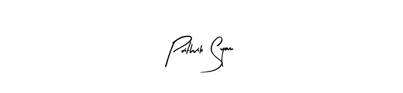 This is the best signature style for the Prithvik Syam name. Also you like these signature font (Arty Signature). Mix name signature. Prithvik Syam signature style 8 images and pictures png