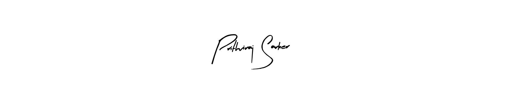 Use a signature maker to create a handwritten signature online. With this signature software, you can design (Arty Signature) your own signature for name Prithviraj Sarker. Prithviraj Sarker signature style 8 images and pictures png
