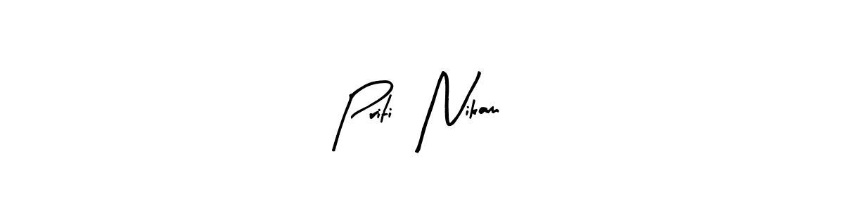 Also we have Priti  Nikam name is the best signature style. Create professional handwritten signature collection using Arty Signature autograph style. Priti  Nikam signature style 8 images and pictures png