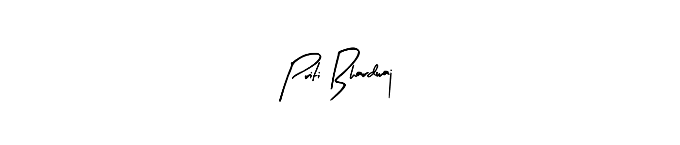 if you are searching for the best signature style for your name Priti Bhardwaj. so please give up your signature search. here we have designed multiple signature styles  using Arty Signature. Priti Bhardwaj signature style 8 images and pictures png