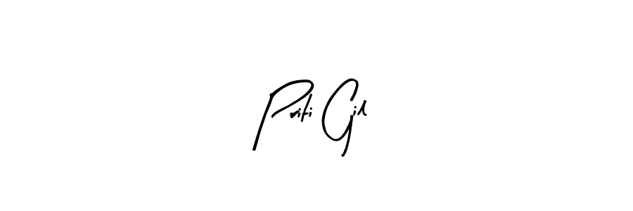 Use a signature maker to create a handwritten signature online. With this signature software, you can design (Arty Signature) your own signature for name Priti Gil. Priti Gil signature style 8 images and pictures png