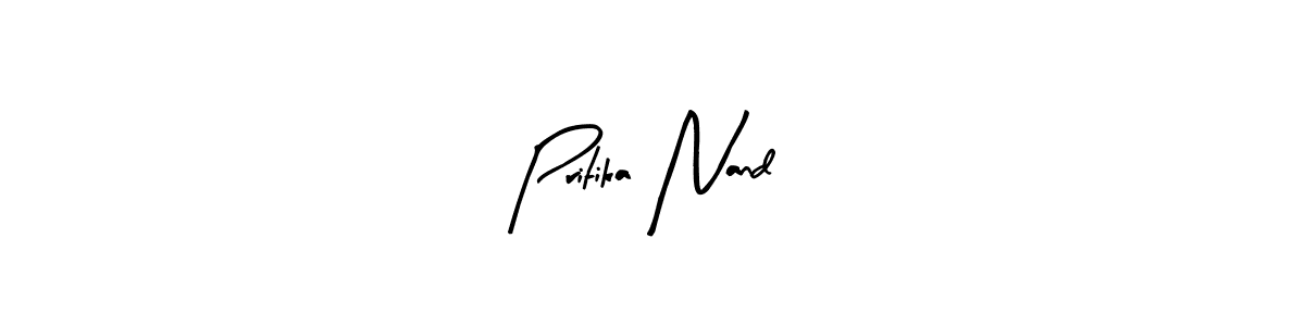 Use a signature maker to create a handwritten signature online. With this signature software, you can design (Arty Signature) your own signature for name Pritika Nand. Pritika Nand signature style 8 images and pictures png