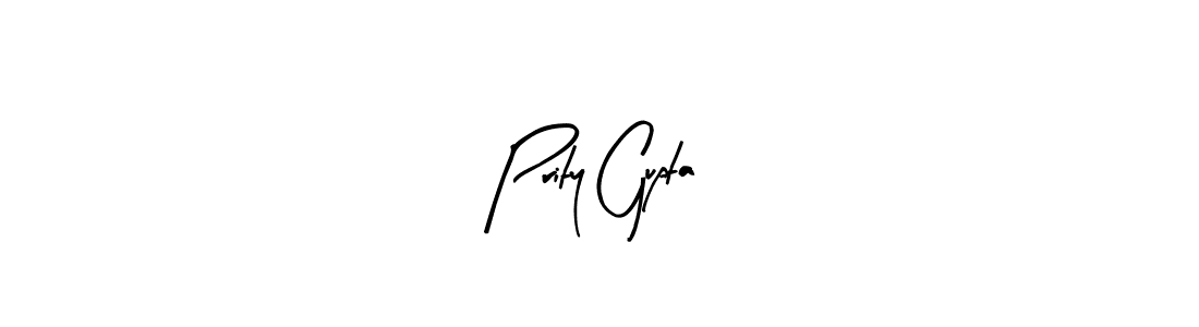 Create a beautiful signature design for name Prity Gupta. With this signature (Arty Signature) fonts, you can make a handwritten signature for free. Prity Gupta signature style 8 images and pictures png