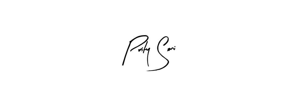 Prity Soni stylish signature style. Best Handwritten Sign (Arty Signature) for my name. Handwritten Signature Collection Ideas for my name Prity Soni. Prity Soni signature style 8 images and pictures png