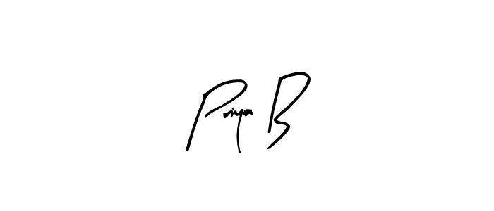 How to make Priya B name signature. Use Arty Signature style for creating short signs online. This is the latest handwritten sign. Priya B signature style 8 images and pictures png