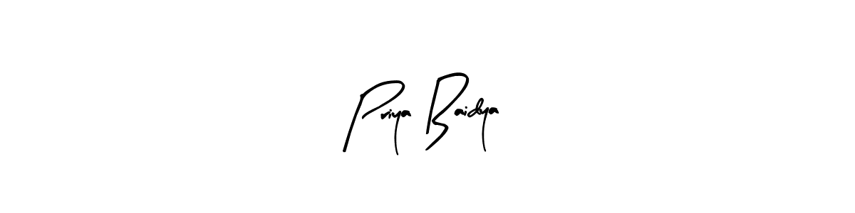 Also You can easily find your signature by using the search form. We will create Priya Baidya name handwritten signature images for you free of cost using Arty Signature sign style. Priya Baidya signature style 8 images and pictures png