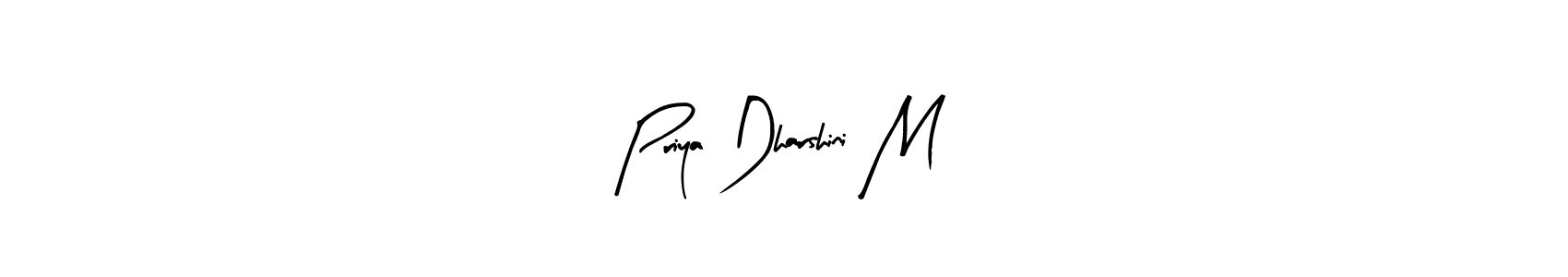 Arty Signature is a professional signature style that is perfect for those who want to add a touch of class to their signature. It is also a great choice for those who want to make their signature more unique. Get Priya Dharshini M name to fancy signature for free. Priya Dharshini M signature style 8 images and pictures png