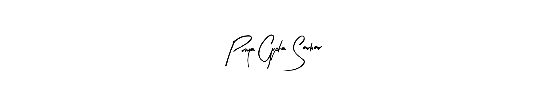 Make a beautiful signature design for name Priya Gupta Sarkar. Use this online signature maker to create a handwritten signature for free. Priya Gupta Sarkar signature style 8 images and pictures png