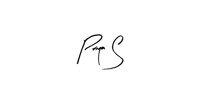 Similarly Arty Signature is the best handwritten signature design. Signature creator online .You can use it as an online autograph creator for name Priya S. Priya S signature style 8 images and pictures png