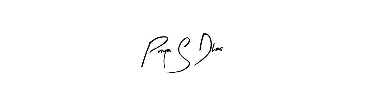 Use a signature maker to create a handwritten signature online. With this signature software, you can design (Arty Signature) your own signature for name Priya S Dhas. Priya S Dhas signature style 8 images and pictures png