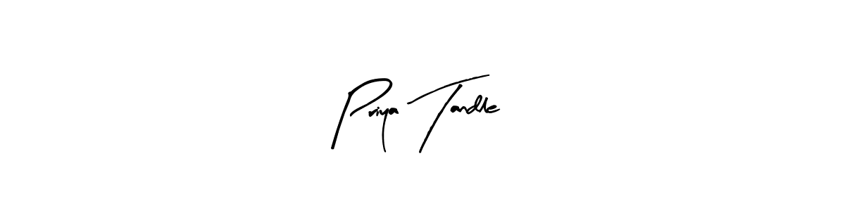 You should practise on your own different ways (Arty Signature) to write your name (Priya Tandle) in signature. don't let someone else do it for you. Priya Tandle signature style 8 images and pictures png
