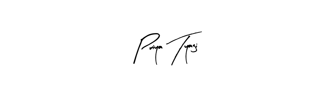 Create a beautiful signature design for name Priya Tyagi. With this signature (Arty Signature) fonts, you can make a handwritten signature for free. Priya Tyagi signature style 8 images and pictures png