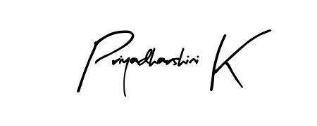 Discover how Priyadharshini K looks in an executive cursive font (Arty Signature). Perfect for legal documents, invoices, and certificates. Priyadharshini K signature style 8 images and pictures png