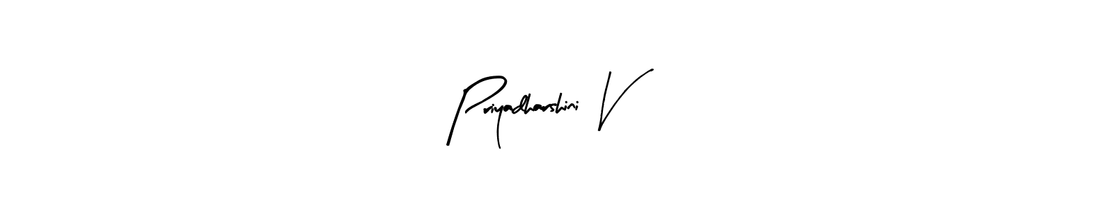 Use a signature maker to create a handwritten signature online. With this signature software, you can design (Arty Signature) your own signature for name Priyadharshini V. Priyadharshini V signature style 8 images and pictures png