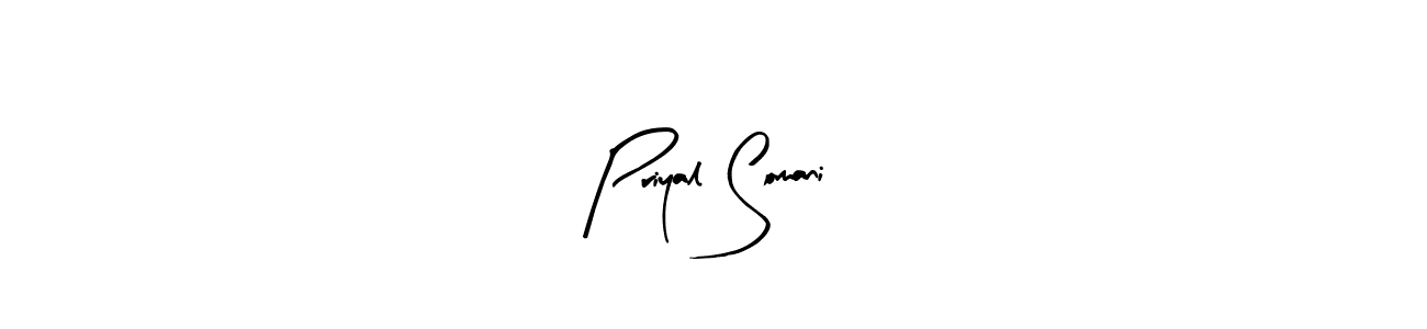 The best way (Arty Signature) to make a short signature is to pick only two or three words in your name. The name Priyal Somani include a total of six letters. For converting this name. Priyal Somani signature style 8 images and pictures png