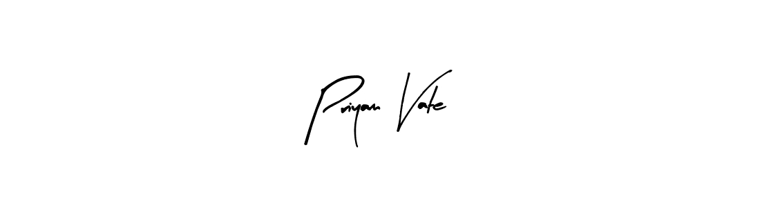 Arty Signature is a professional signature style that is perfect for those who want to add a touch of class to their signature. It is also a great choice for those who want to make their signature more unique. Get Priyam Vate name to fancy signature for free. Priyam Vate signature style 8 images and pictures png